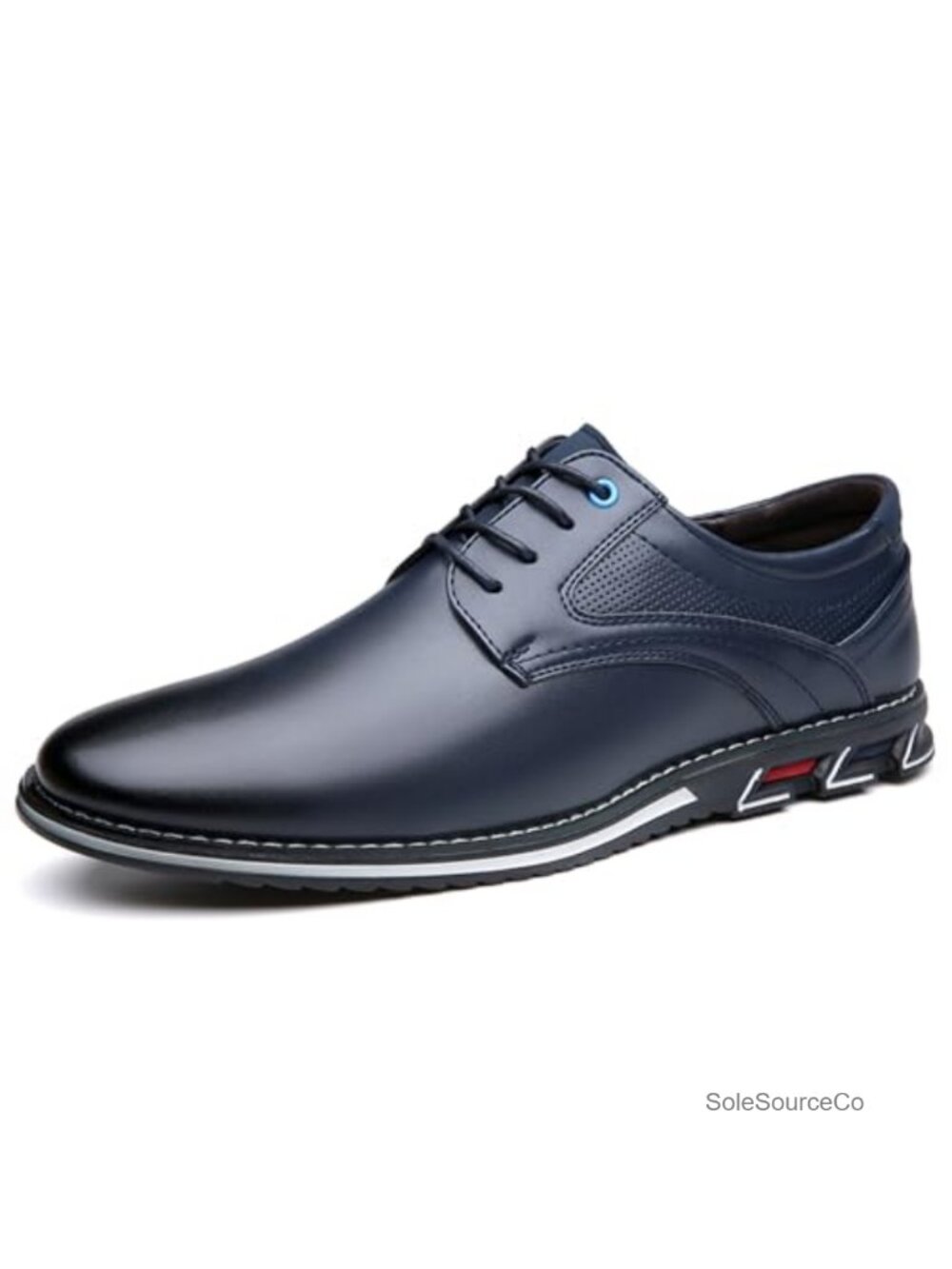 Men's Oxford Leather Fashion Sneakers Casual Walking Dress Shoes